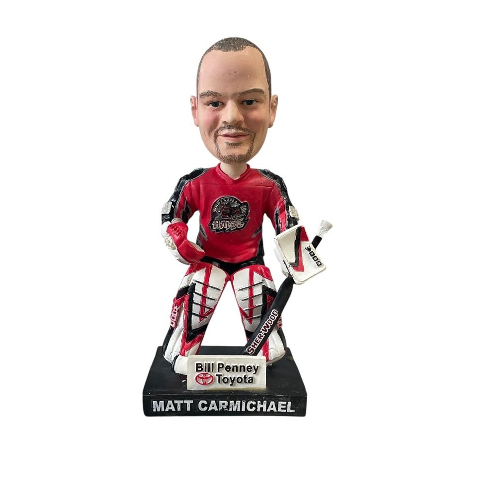 Matt Carmichael Hockey Goalie Bobblehead Figurine With Custom Base‎ & Branding